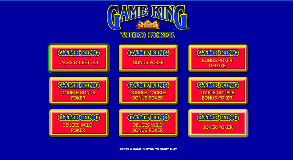 Game King Video Poker Michigan