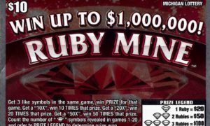 Michigan Lottery Millionaires Ruby Mine 2021