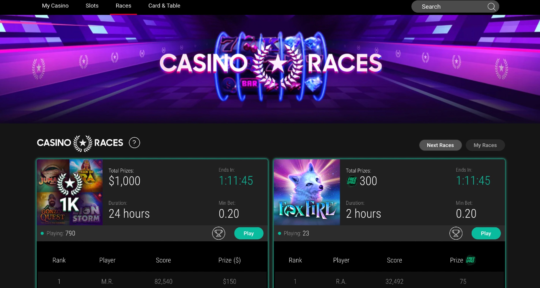 Michigan Online Slot Machine Races June 2021