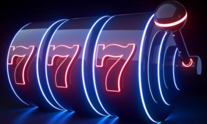 Slot machine showing 7s
