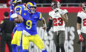 Matthew Stafford celebrates