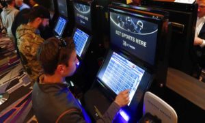 Sports bettors at MGM