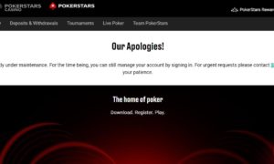 PokerStars error page