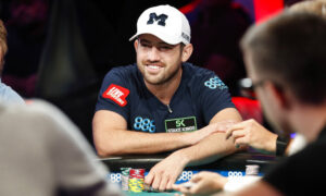 Joe Cada at the final table of the 2018 WSOP