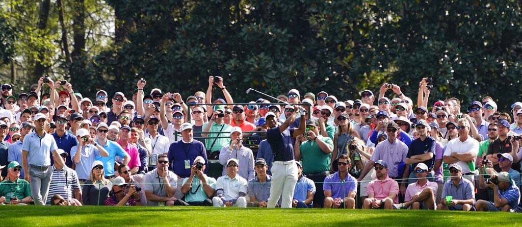 Tiger Woods teeing off