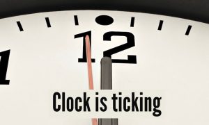 Image of clock ticking for story on Detroit casino workers striking Tuesday at noon if no deal reached