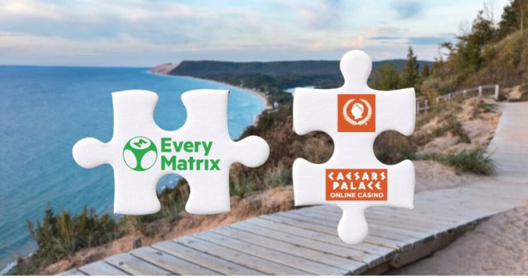 Photo of Michigan's Sleeping Bear Dunes. EveryMatrix has secured an Online Casino Content Deal With Caesars Palace Michigan that will bring more online games to the state