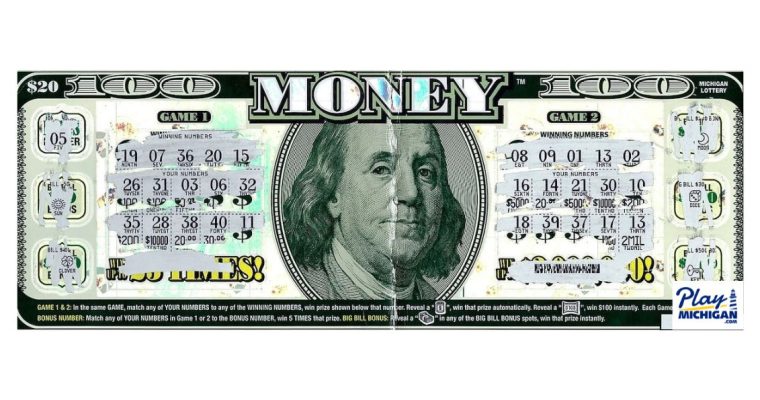 Winning $2 million Michigan Lottery scratch-off ticket. The winner had the ticket in his car for months without realizing he had won.