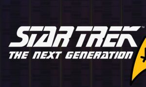Star Trek: The Next Generation title on a black background with a Star Trek sympbol. BetMGM To Exclusively Offer Star Trek The Next Generation In Michigan