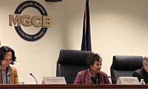 MGCB members Joni M. Thrower Davis, Linda Forte (chair) and Andrew T. Palms - courtesy MGCB