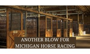Empty horse barn indicates the uncertain future Michigan horse racing faces now that its last track, Northville Downs, is set to close