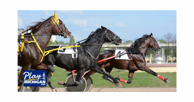 Photo of three harness horses racing. Northville Downs To Hold Final Live Racing Event On Feb. 3 At Current Location