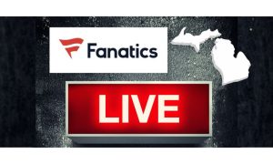 Fanatics logo beside an outline of Michigan over a large red sign reading "live" On Thursday, Fanatics went live in Michigan with its online sportsbook and online casino, replacing PointsBet.