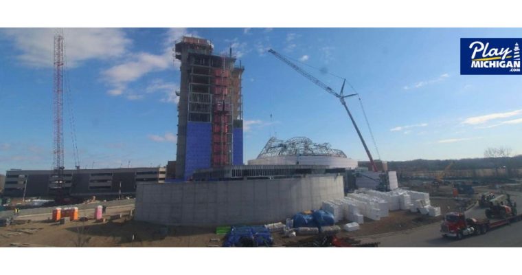 Gun Lake Casino construction camera still shot. The casino has announced a further $10 million in renovations.
