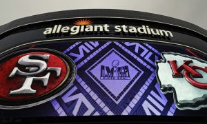 Allegiant Stadium during NFL football Super Bowl 58 opening night Monday, Feb. 5, 2024 in Las Vegas. The San Francisco 49ers face the Kansas City Chiefs in Super Bowl 58 on Sunday. Betting data shows Michigan is one of the top states for betting on the Super Bowl, despite the Detroit Lions failing to qualify for the big game.