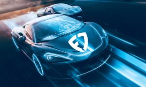 Race car with a FanDuel logo on its hood passes another car. FanDuel invested in promo spend to achieve strong customer retention and overtake BetMGM as the top online casino operator in Michigan.