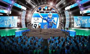 Artist's rendition of the main stage at the NFL Draft in Detroit. NFL fans coming to Detroit for the draft this week can take advantage of a number of ways to gamble while in Michigan.