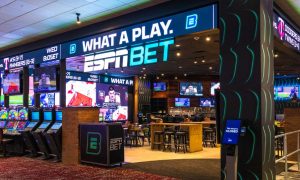 ESPN BET retail sportsbook in the Hollywood at Greektown Casino in Detroit. The opening of the first ESPN BET retail sportsbook at Hollywood Greektown was a success. However, the online product has lagged in Michigan.