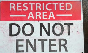 A "Do Not Enter" sign
