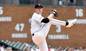 Detroit Tigers pitcher Tarik Skubal. FanDuel looks to be taking over from Bally's as a regional sports brodcasting sponsor, but that still won't get Tigers games back on Comcast.
