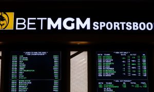 Image of BetMGM Sportsbook in Detroit for a story on the Michigan online sportsbook adding features ahead of the 2024 NFL season.