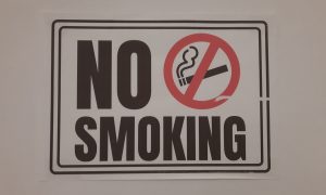 A "no smoking" sign