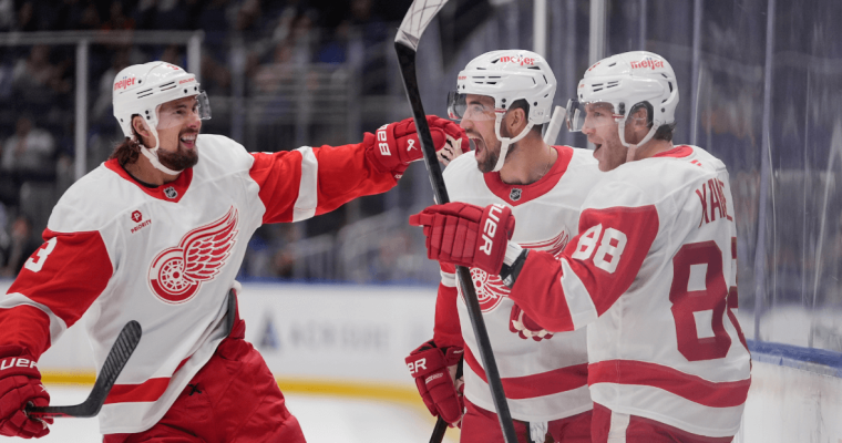 detroit red wings celebrate