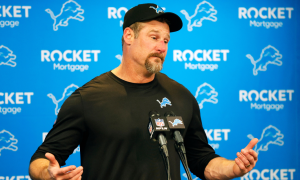 Detroit Lions football coach Dan Campbell