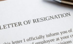 letter of resignation after failed payment