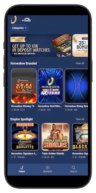 Horseshoe Online Casino Michigan app