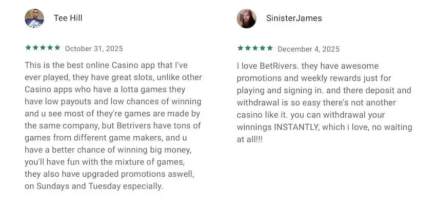 BetRivers Casino app reviews