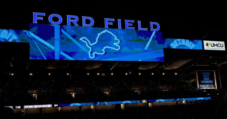 Ford Field ranked first among NFL stadiums for in-game sports wagering engagement.