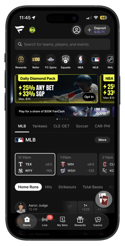 Fanatics Sportsbook Betting Odds