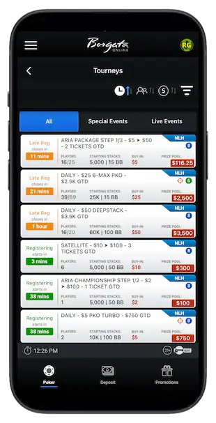 Borgata Poker Online mobile app