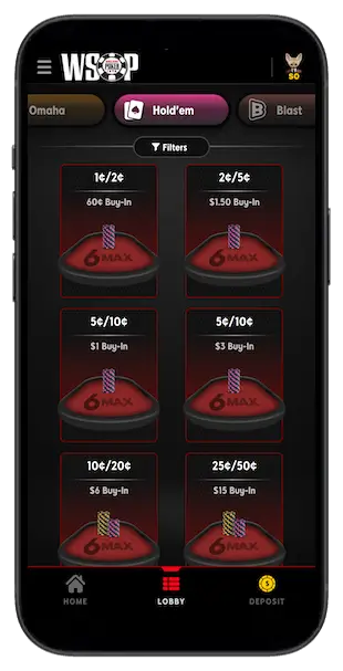 WSOP Online Michigan app