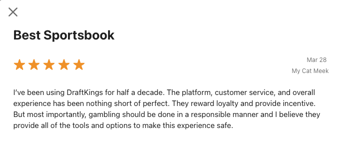 DraftKings Sportsbook App iOS Review