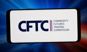 CFTC logo displayed on a smartphone screen,