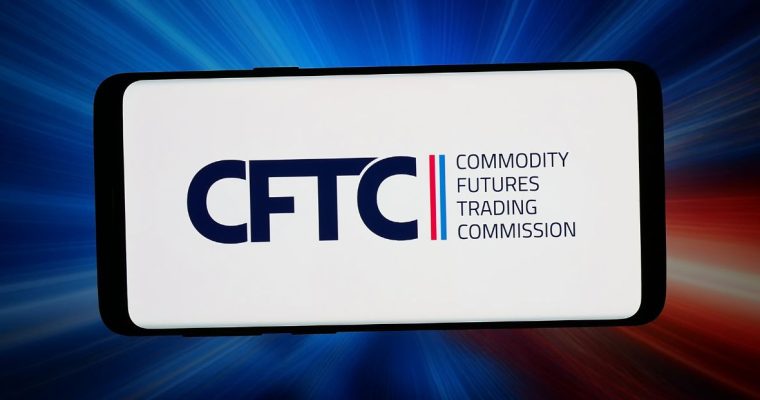 CFTC logo displayed on a smartphone screen,