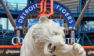 Hard Rock Bet Sportsbook's 10=cent Summer Sale" continues through August on select Detroit Tigers games.