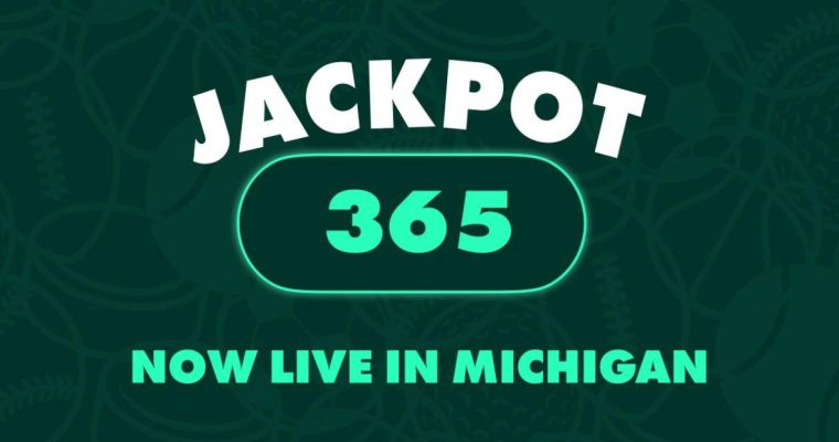 bet365 Jackpot365 progressive jackpot promo graphic for Michigan