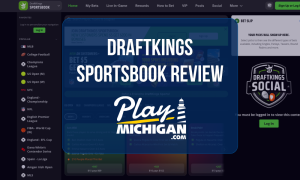 DraftKings Sportsbook Review: Online sportsbook homepage featuring betting markets, promotions, and DraftKings Social panel