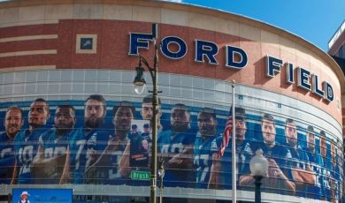Fans at Ford Field and Comerica Park will see BetMGM's responsible gambling messages during Responsible Gaming Education Month.