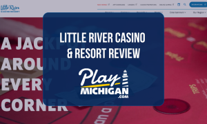 Little River Casino & Resort review featuring the PlayMichigan logo and casino table games