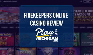FireKeepers Casino Review: Online casino homepage showcasing slots, table games, and live dealer games