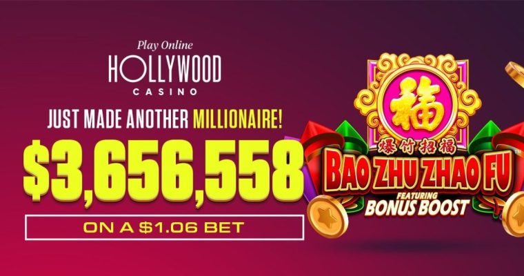 A $1.06 spin on Hollywood Casino's DropZone paid more than $3.65 million, the third-largest online casino jackpot ever won in Michigan.